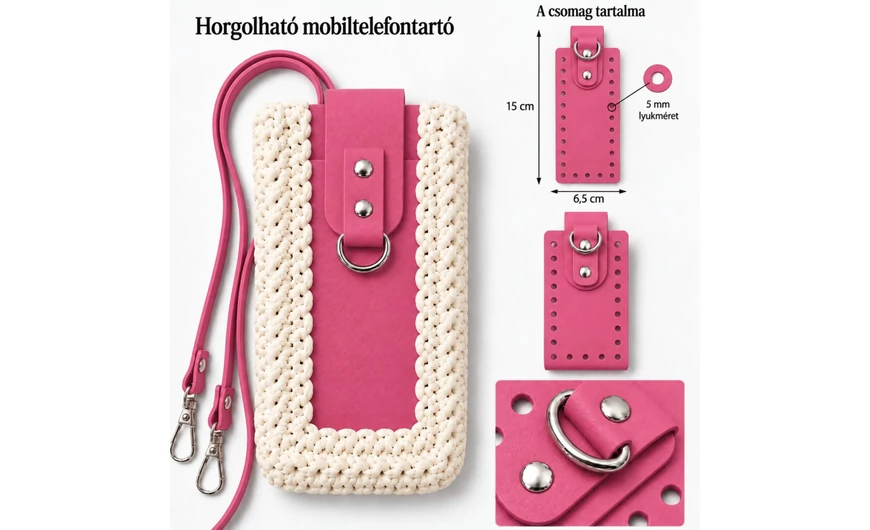 Új, kreatív hobbi: Horgolható mobiltelefontartó szett!
